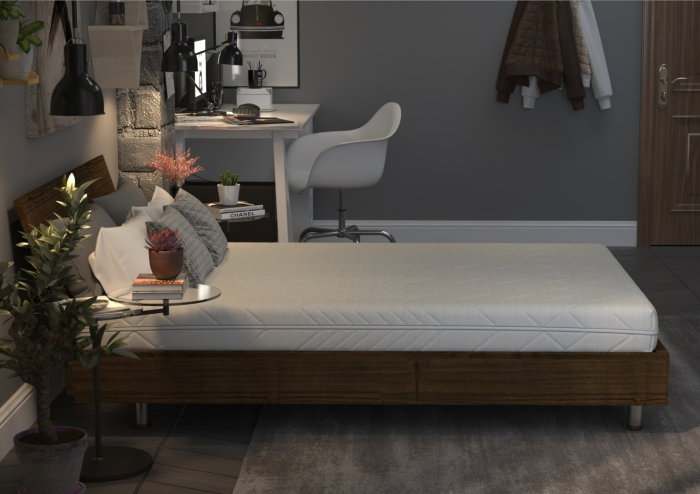 Saltea cu spuma poliuretanica Somnart Optimax Ortopedic 140x200, inaltime 18 cm, ortopedica, husa detasabila si lavabila, rulata, fermitate medie [6]