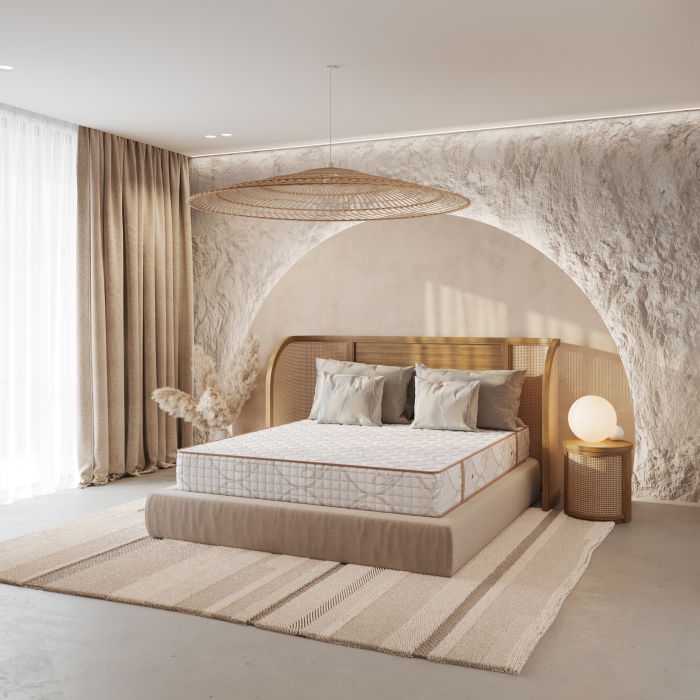 Saltea EKO POCKET cu arcuri, 90x190 cm, H 24 cm, fata vara   fata iarna