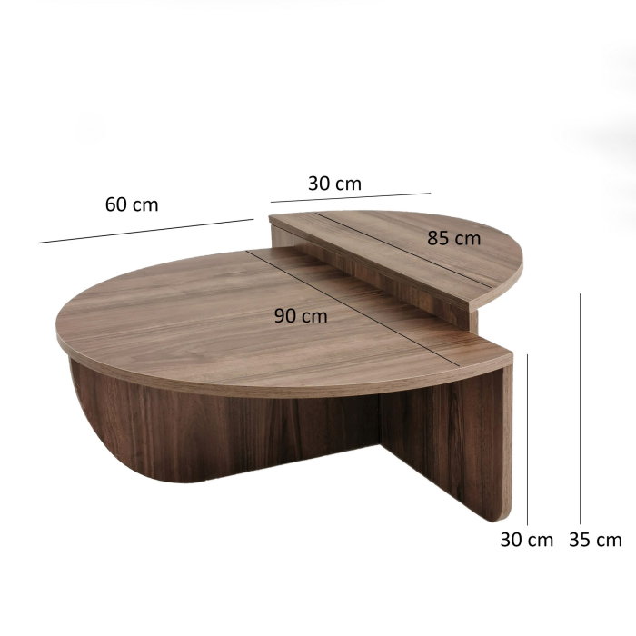 Set 2 masute de cafea PODIUM, 90x60x30 cm [16]