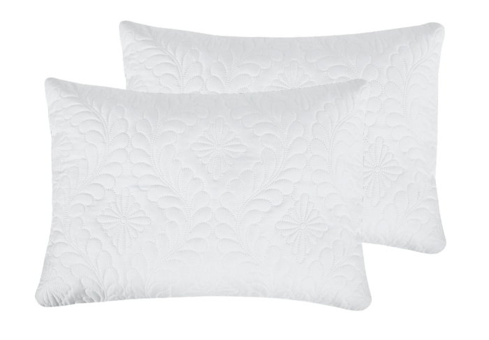 Set 2 Perne 50x70 Somnart Belina, microfibra, lavabile la masina, vidat, alb [2]