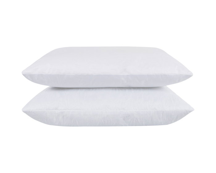 Set 2 Perne 50x70 Somnart Belina, microfibra, lavabile la masina, vidat, alb [3]