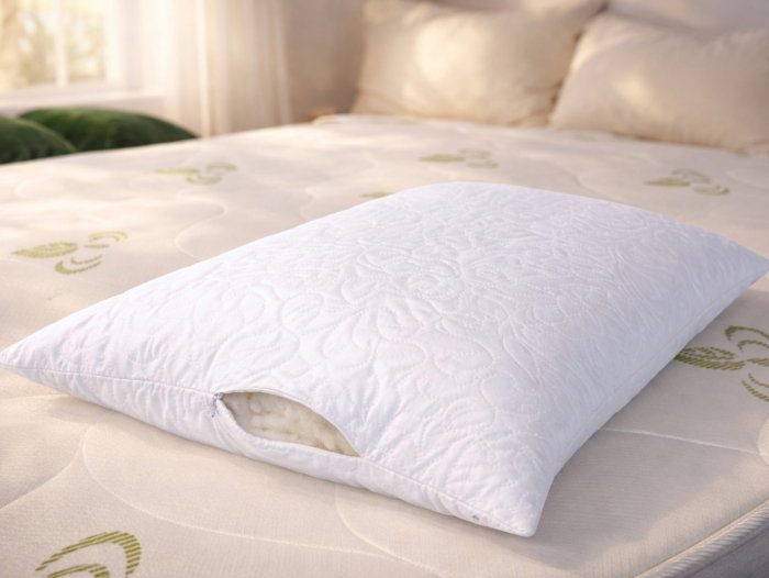 Set 2 Perne ajustabile 50x70 Somnia, microfibra, lavabile la masina, vidat, alb [4]