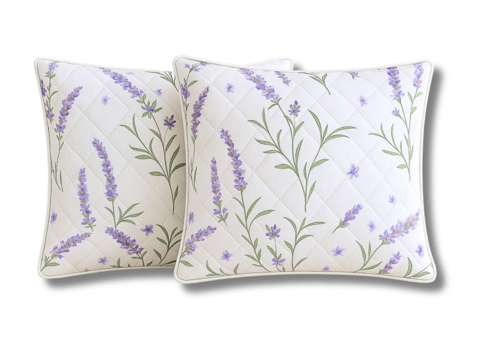 Set 2 Perne Somnart matlasate Lavanda Confort 60x60 cm [1]