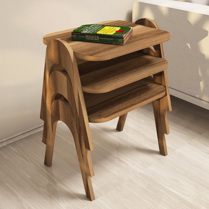 Set 3 masute de cafea PARIS, 48,6x35,5x42 cm [2]