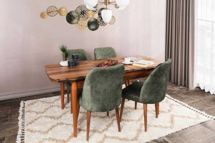 Set 4 scaune DALLAS, nuc, 50x49x90 cm [2]