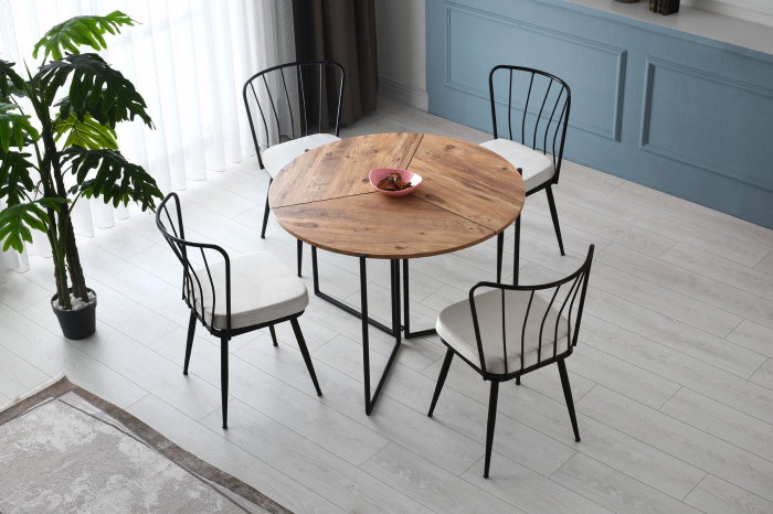 Set 4 scaune YILDIZ, 43x42x82 cm [6]