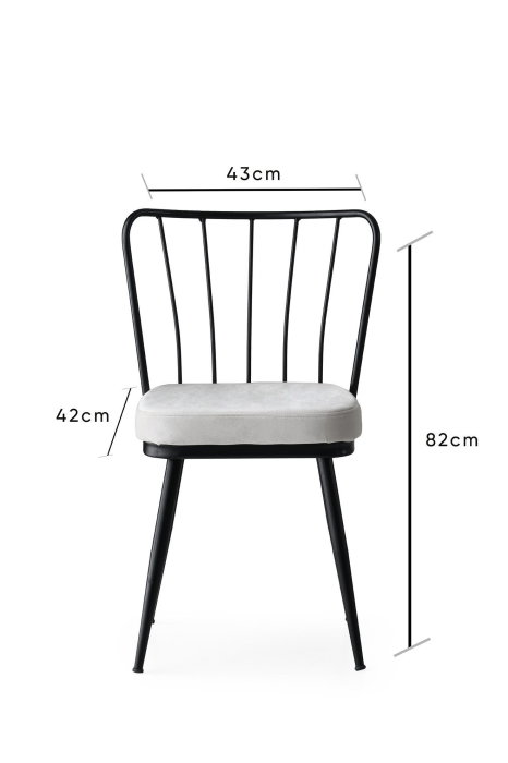 Set 4 scaune YILDIZ, 43x42x82 cm [7]