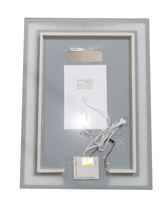 Set Baza front MDF cu Lavoar si Oglinda cu iluminare LED, seria 733, suspendata, cu sertare, montat, 60 cm, antracit [9]