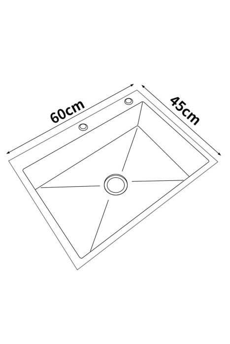 Set chiuveta de bucatarie, inox 3 mm, baterie extractibila 3 functii, cos scurgere vase, dozator detergent, 60x45 cm [5]