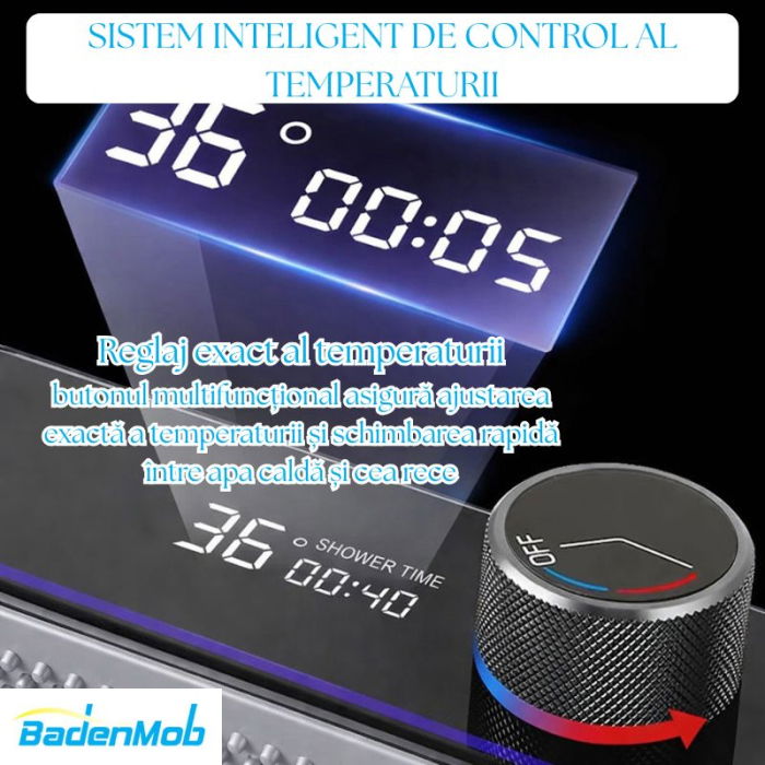 Set chiuveta multifunctionala smart, inox auriu 3 mm, afisaj digital, doua cascade, spalator pahare, dozator detergent, baterie extensibila cu 3 functii, tocator, tava si sita inclusa, 75X45 cm [6]