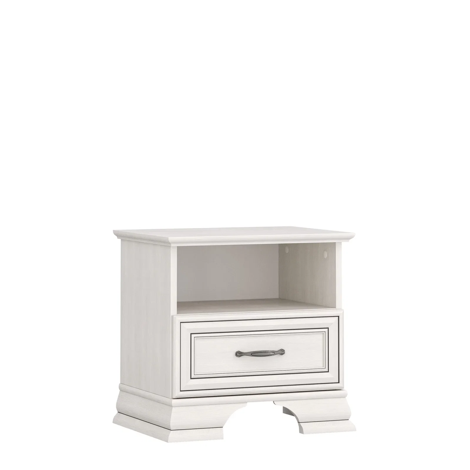 Set dormitor TIFFANY II, 5 piese, pat 160x200 cm, dulap 3 usi si 4 sertare, comoda, 2 noptiere, crem fineline [8]