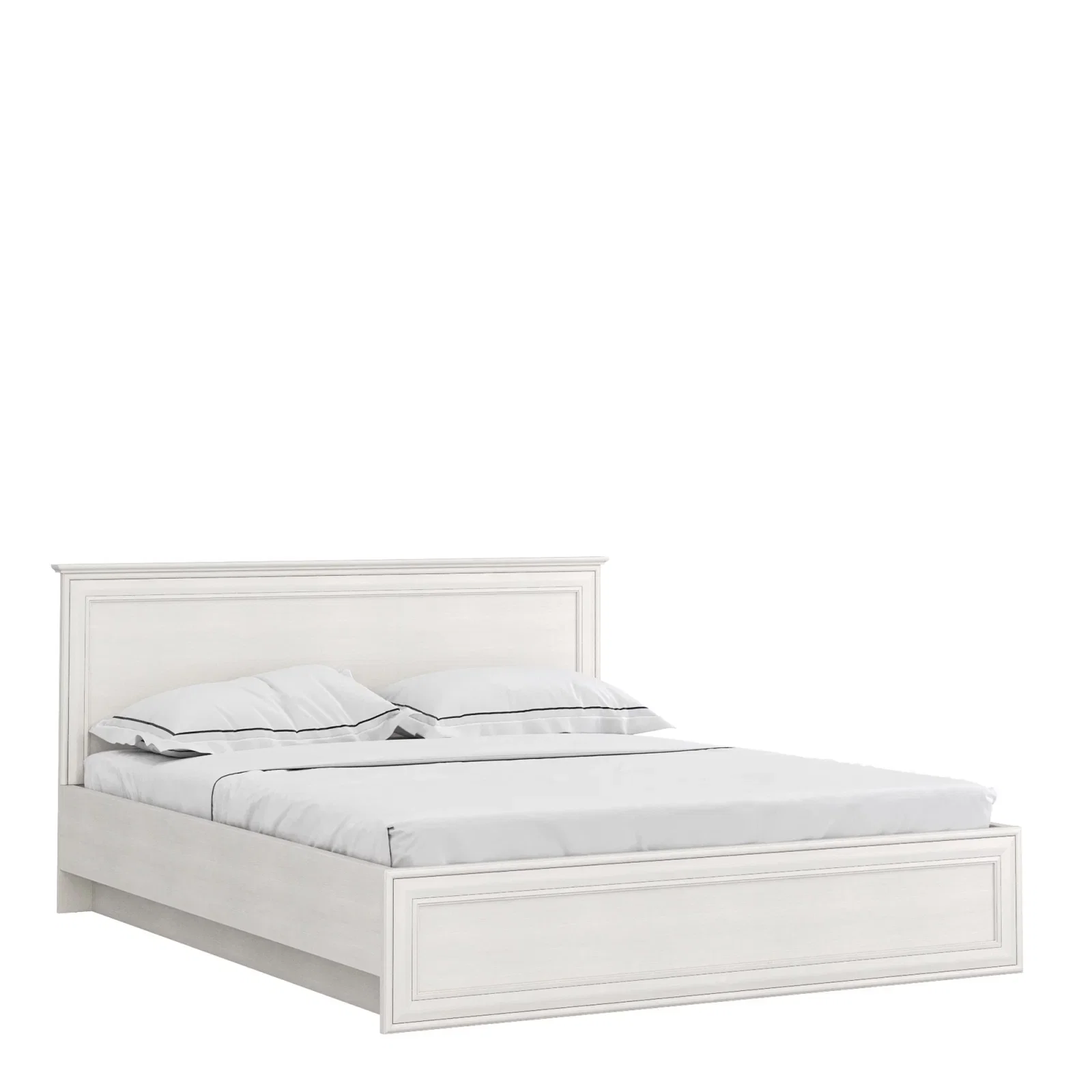 Set dormitor TIFFANY II, 5 piese, pat 160x200 cm, dulap 3 usi si 4 sertare, comoda, 2 noptiere, crem fineline [6]