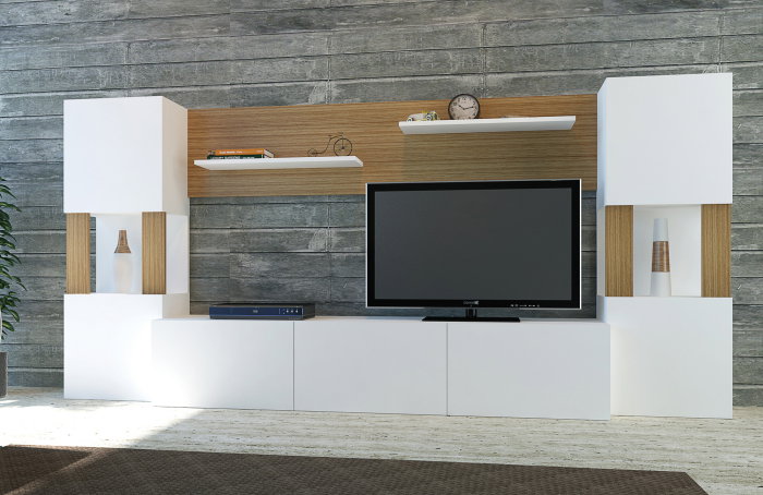 Set Living LORE, comoda TV, 5 usi, 160x31,5x125 cm [3]