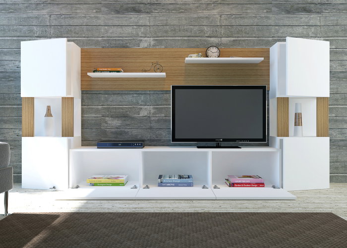 Set Living LORE, comoda TV, 5 usi, 160x31,5x125 cm [2]