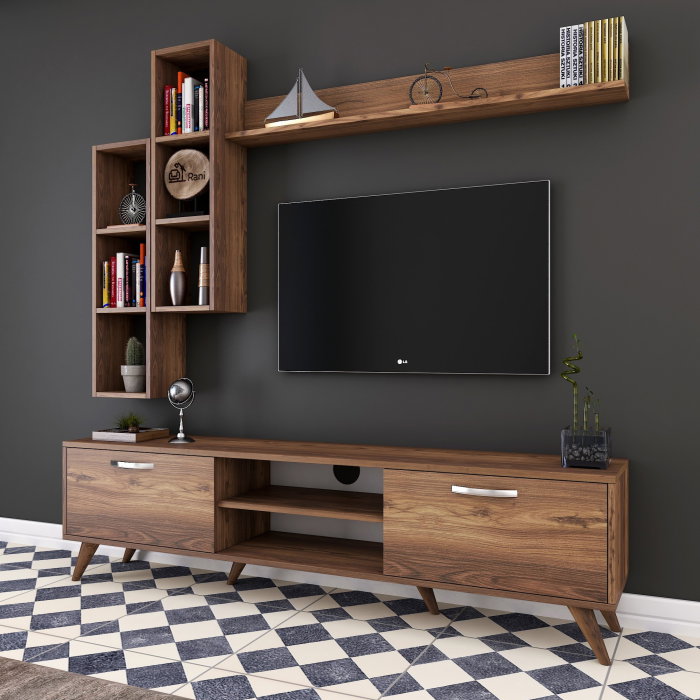 Set Living M16, comoda TV si corpuri suspendate, 180x35x48,6 cm [2]