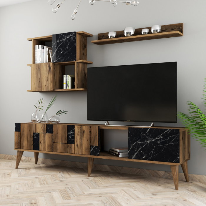 Set Living MADRID, comoda TV si corpuri suspendate, 180x33,8x48,6 cm [4]