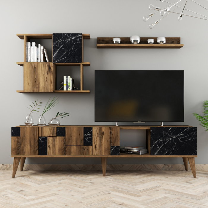 Set Living MADRID, comoda TV si corpuri suspendate, 180x33,8x48,6 cm [2]