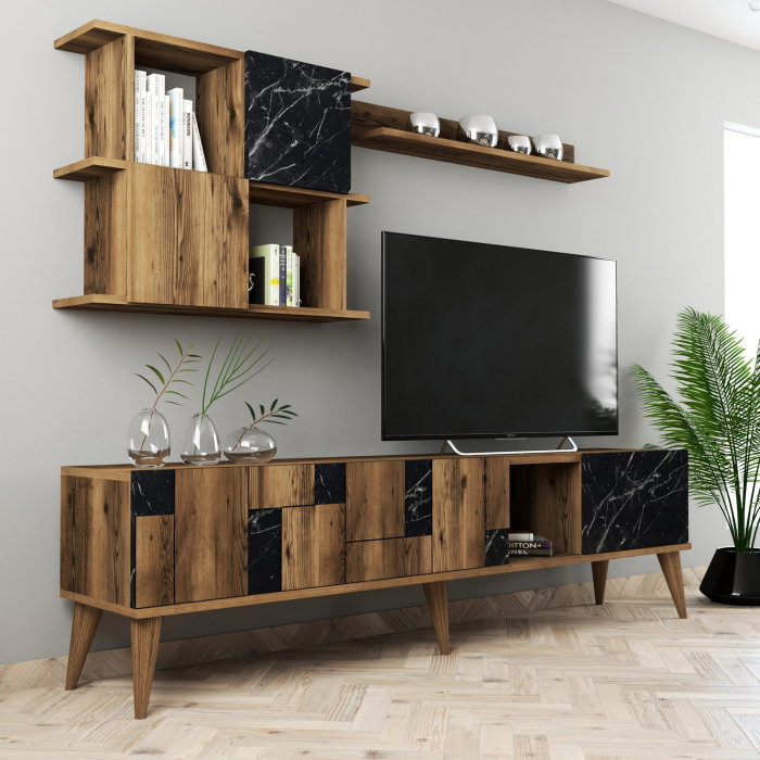 Set Living MADRID, comoda TV si corpuri suspendate, 180x33,8x48,6 cm [3]