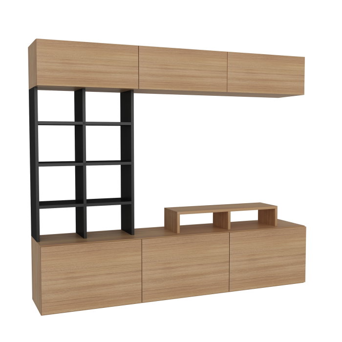Set Living SASA, comoda TV si corpuri suspendate, 180x37x155,6 cm [4]