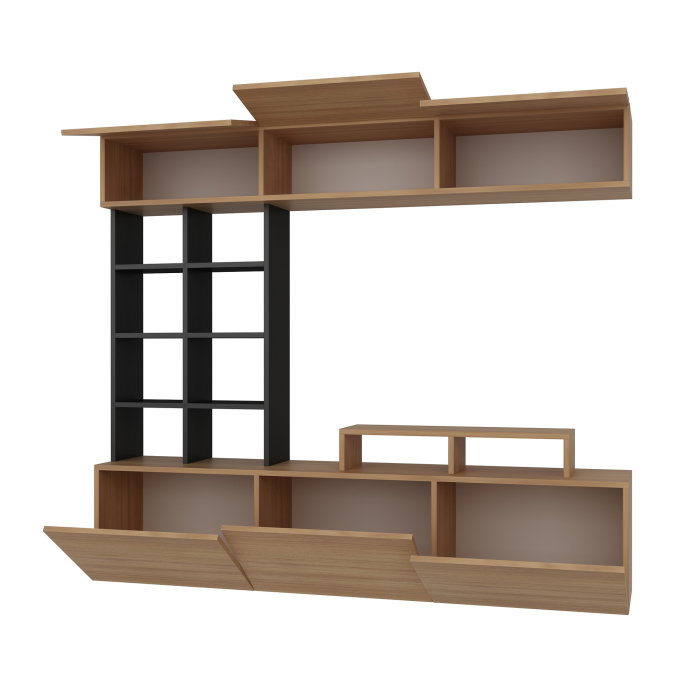 Set Living SASA, comoda TV si corpuri suspendate, 180x37x155,6 cm [5]