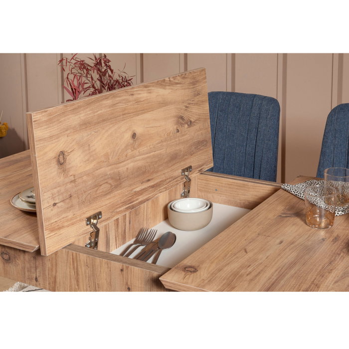 Set masa si scaune VINA, 5 piese, pin atlantic, 130x80x77 cm [3]