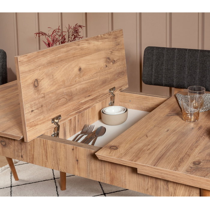 Set masa extensibila si scaune VINA, 5 piese, 165x80x75 cm [3]