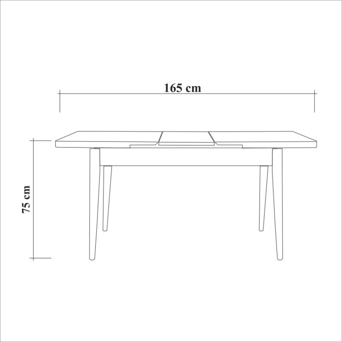 Set masa extensibila si scaune VINA, 5 piese, 165x80x75 cm [13]