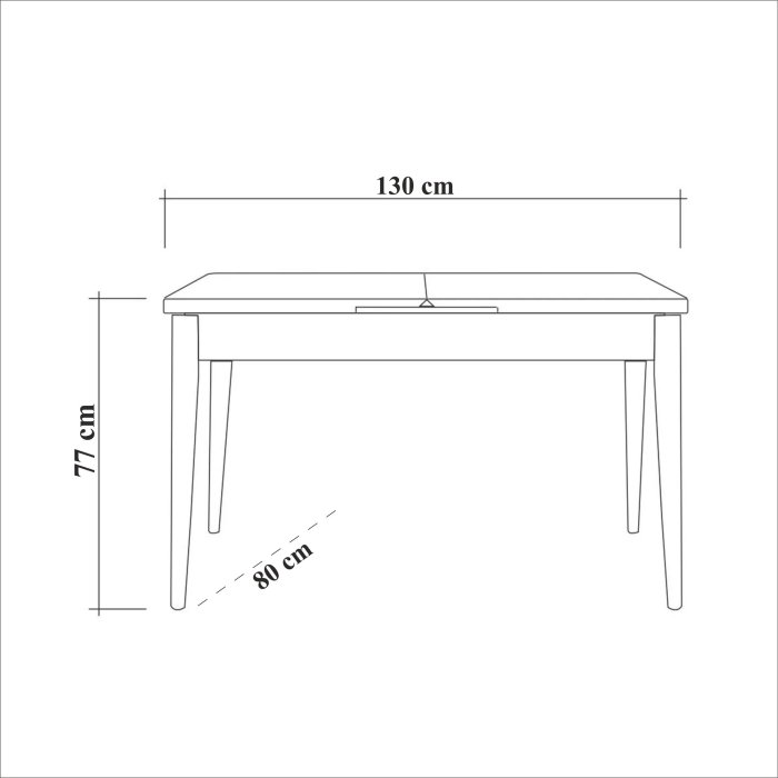 Set masa si scaune VINA, 5 piese, 130x80x77 cm [15]