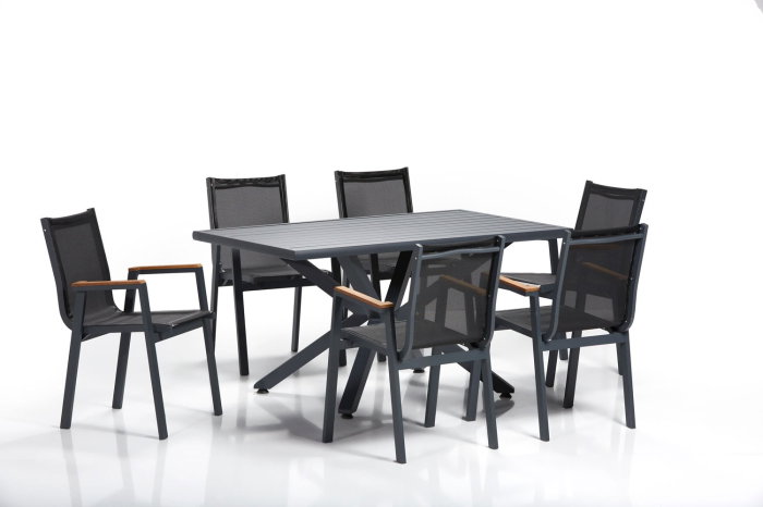 Set masa si scaune gradina SYDNEY 1, 7 piese, multicolor, 150x90x78 cm [1]