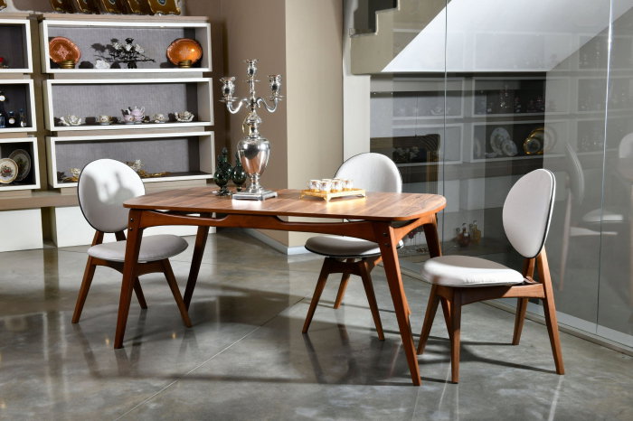 Set masa si scaune TOUCH WOODEN, 5 piese, 160x80x75 cm [8]