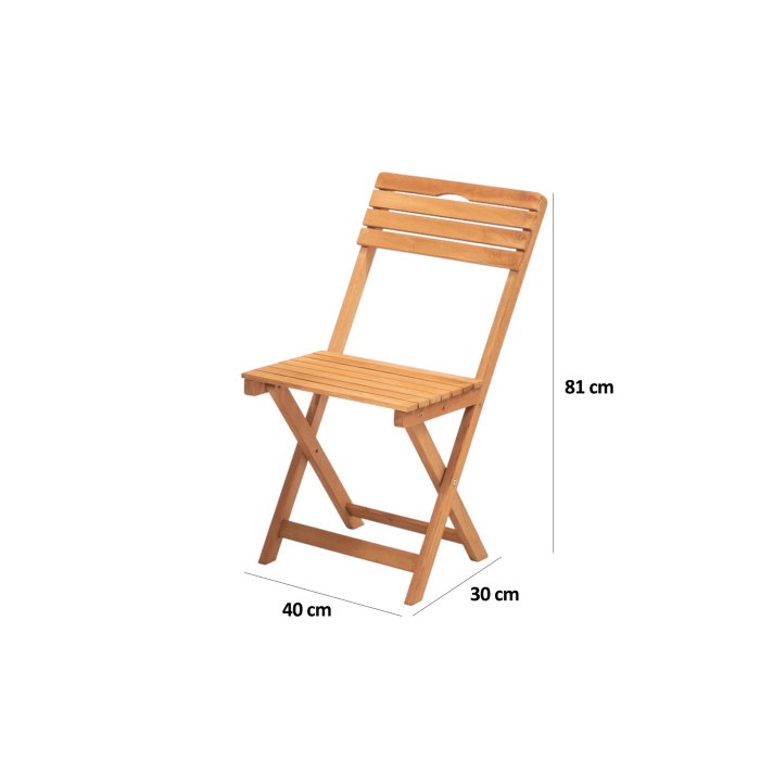 Set masuta si 2 scaune gradina MY001A, 3 piese, crem + natural, 50x50x72 cm [8]