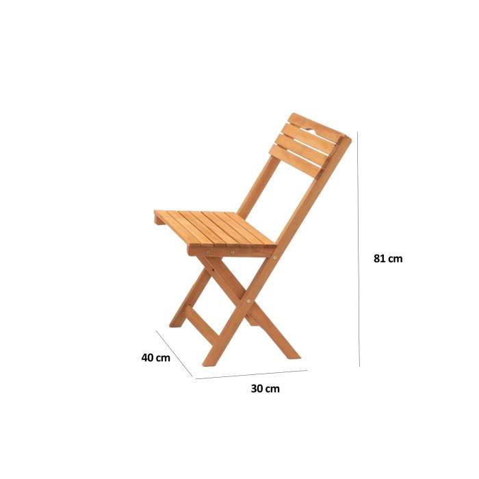 Set masuta si 4 scaune gradina MY004A, 5 piese, crem + natural, 80x60x72 cm [9]