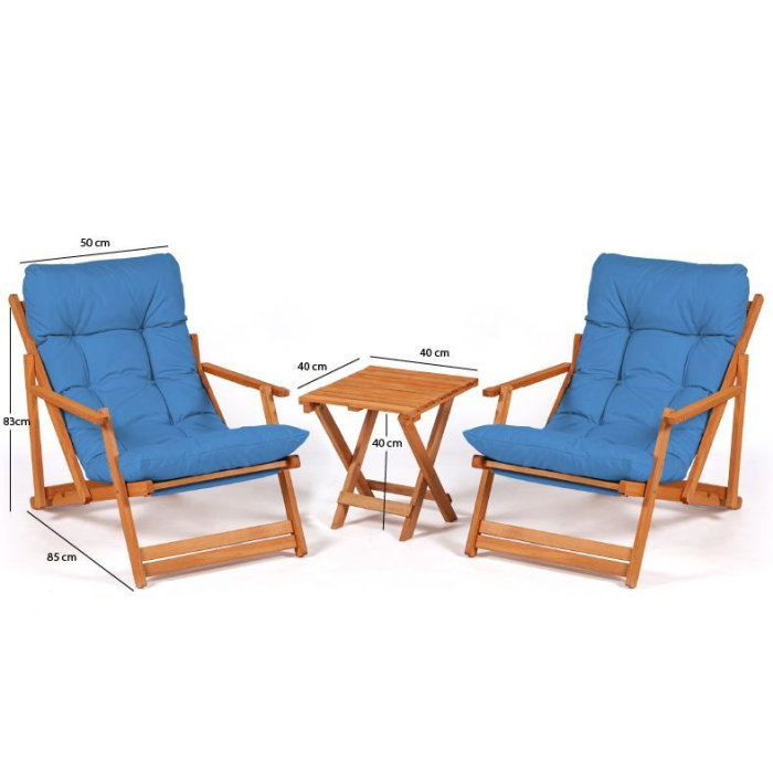 Set masuta si scaune gradina MY007, 3 piese, 50x50x81 cm [8]