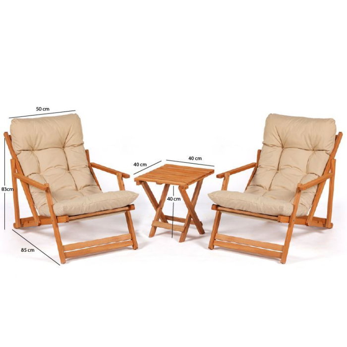 Set masuta si scaune gradina MY007, 3 piese, 50x50x81 cm [10]