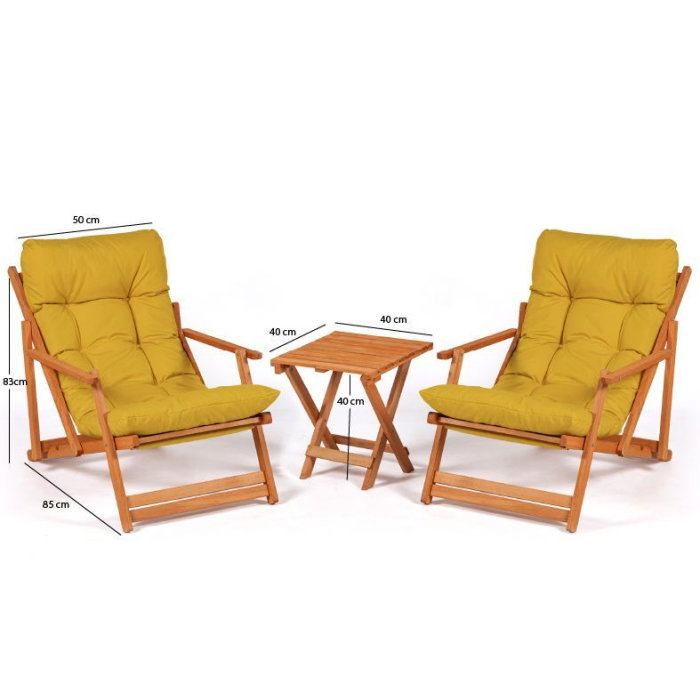 Set masuta si scaune gradina MY007, 3 piese, 50x50x81 cm [10]