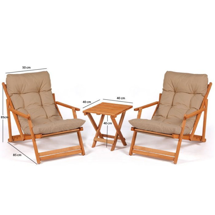 Set masuta si scaune gradina MY007, 3 piese, 50x50x81 cm [8]