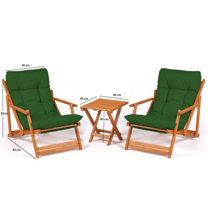 Set masuta si scaune gradina MY007, 3 piese, 50x50x81 cm [8]