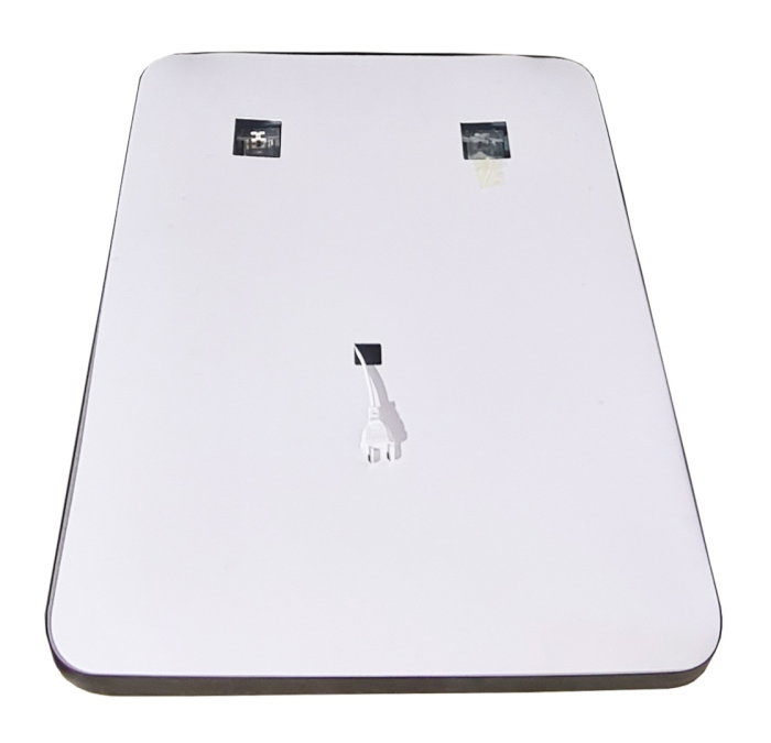 Set Baza front MDF cu Lavoar si Oglinda cu iluminare LED, seria 009, suspendata, cu sertare, 70 cm, alb [11]