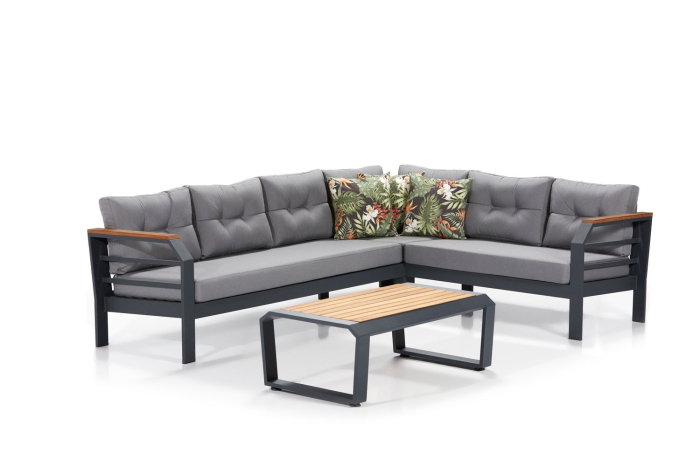 Set mobilier de gradina cu masuta ASSENTO, 275x230x77 cm [1]