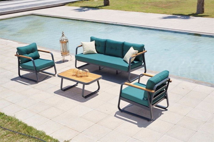 Set mobilier de gradina cu masuta RIO, 186x66x73 cm [2]