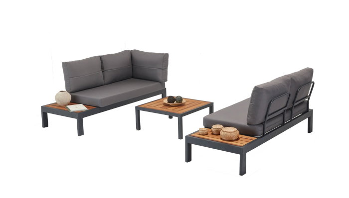 Set mobilier de grădină cu masuta VERONA WOOD, 258x184x85 cm [4]