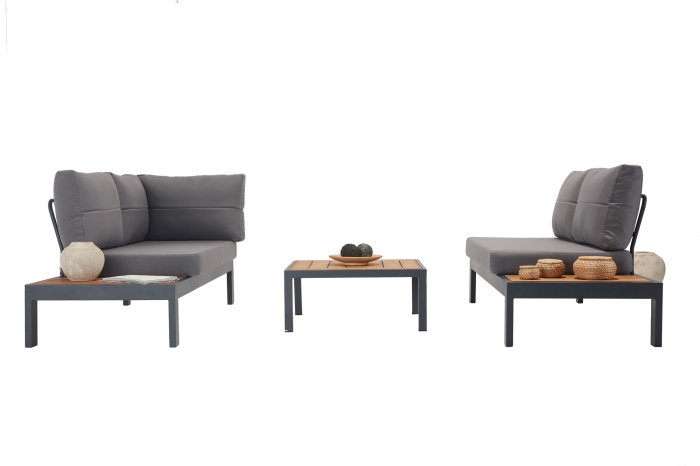 Set mobilier de grădină cu masuta VERONA WOOD, 258x184x85 cm [3]