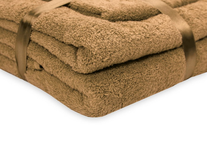 Set prosoape bumbac Somnart, 600gsm, de fata 50x90 cm + de corp 70x140 + de maini 30x50 cm - bej [3]