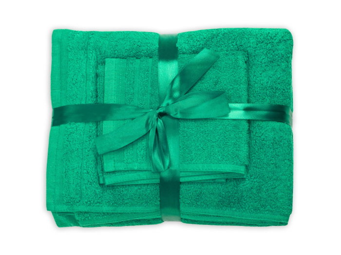 Set prosoape bumbac Somnart, 600gsm, de fata 50x90 cm + de corp 70x140 + de maini 30x50 cm - verde [2]