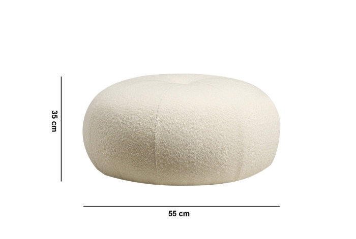 Taburet fix TINA, bouclet, 55x55x35 cm [5]