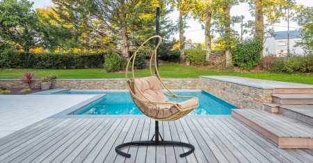Terasa - Balansoar de gradina FLORYA, 1 loc, 120x60x200 cm