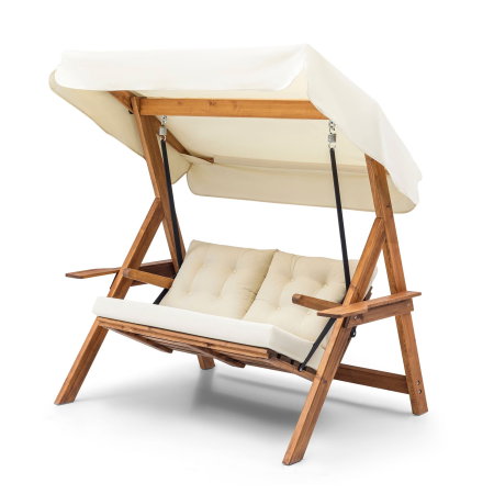Balansoar de gradina GALATA SWING S2, 2 locuri, crem, 160x120x195 cm