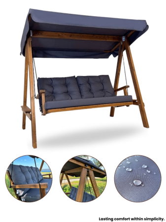 Leagane si Balansoare - Balansoar de gradina PERA 2000, 2 locuri, 203x116x180 cm