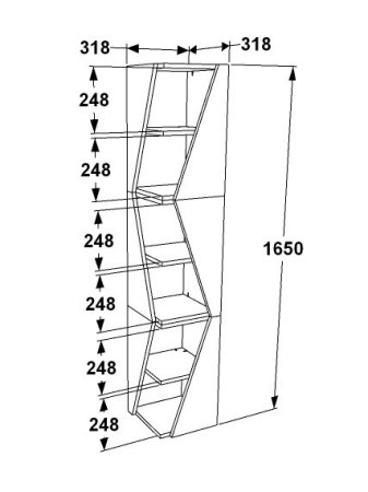 Biblioteca ARROW, 31,8x31,8x165 cm [4]
