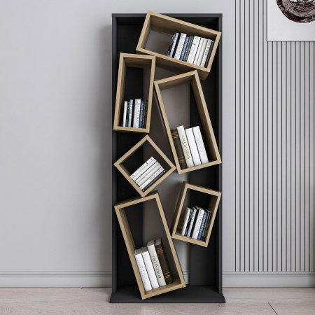 Biblioteca CARMEN, stejar, 63x24x153,6 cm [1]